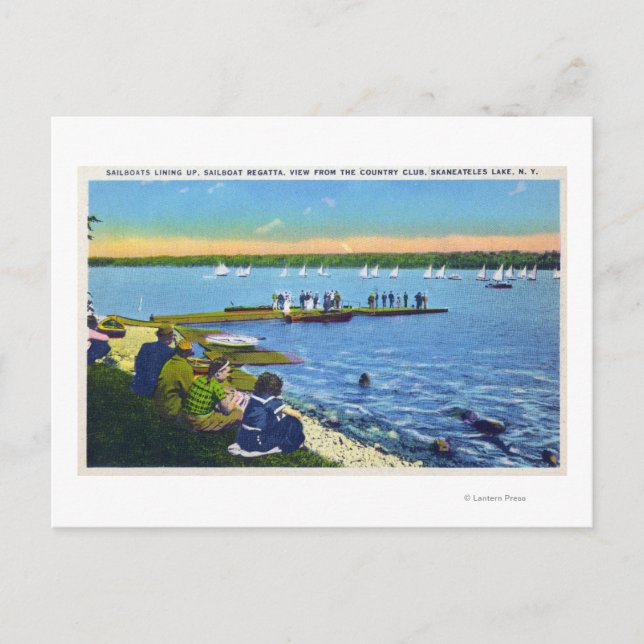 Country Club View of Sailboat Regatta # 2 Postkarte (Vorderseite)