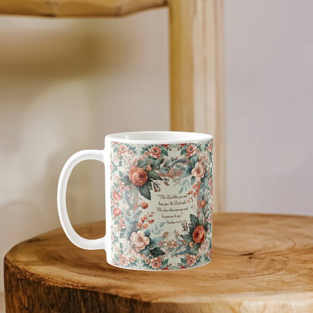 Country Cottage Floral Morning Blessing Mug (Créateur téléchargé)