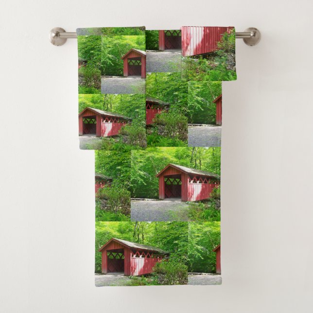 Country Covered Bridge Badhandtuch Set (Insitu)