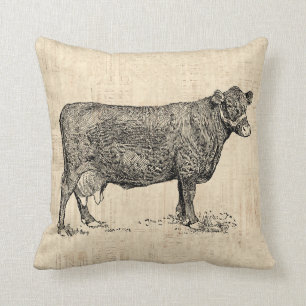Country Cow Illustriert Art Kissen