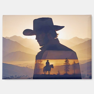 Country Cowboy Adventure Outdoor Nature Escape Magnet