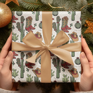 Country Cowboy Howdy Weihnachten Geschenkpapier