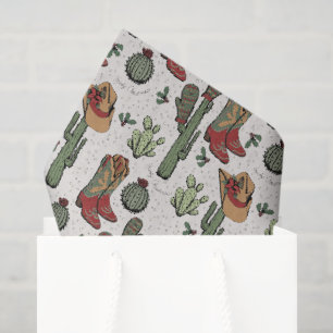 Country Cowboy Howdy Weihnachten Seidenpapier
