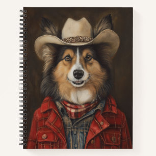 Country Cowboy Shetland Sheepdog   Sheltie Notizbuch