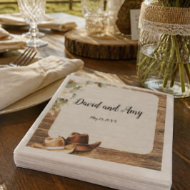 Country Cowboy Western Hochzeitcocktail Napkin Serviette