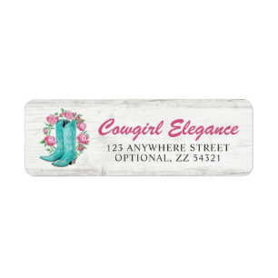 Country Cowgirl Boots Shabby Rose Rücksendeadresse