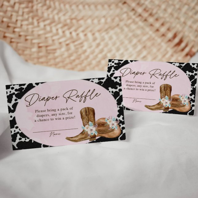 Country Cowgirl Diaper Raffelkarten Begleitkarte (Von Creator hochgeladen)