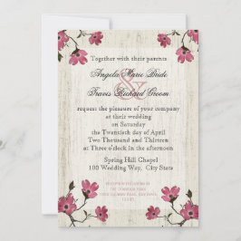Country Dogwood Hochzeit Einladung
