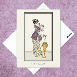 Country Dress French Journal des Dames Postkarte