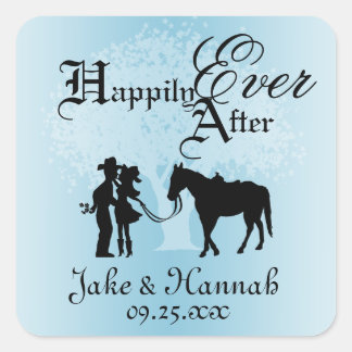 Country Fairy Tale Quadratischer Aufkleber