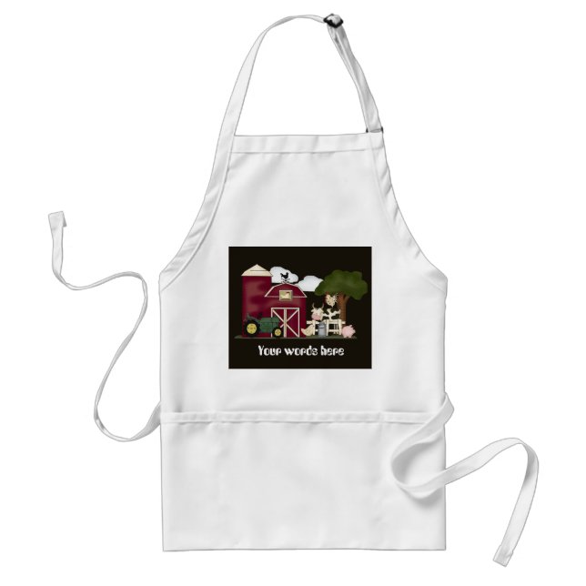 Country Farm ajouter des mots cuisine tablier cuis (Devant)