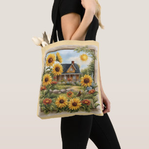 Country Farmhouse Dreamy Golden Sonnenblumen Tasche
