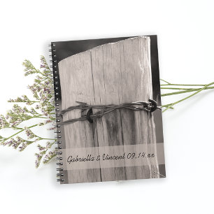Country Fence Post Country Ranch Hochzeit Notizblock
