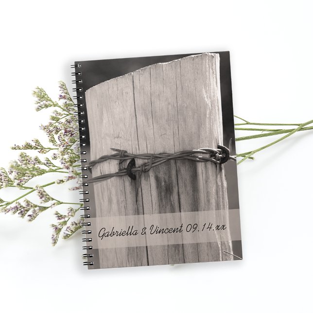 Country Fence Post Country Ranch Hochzeit Notizblock (Von Creator hochgeladen)