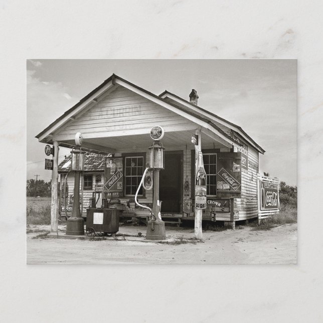 Country Filling Station, 1939 Postkarte (Vorderseite)