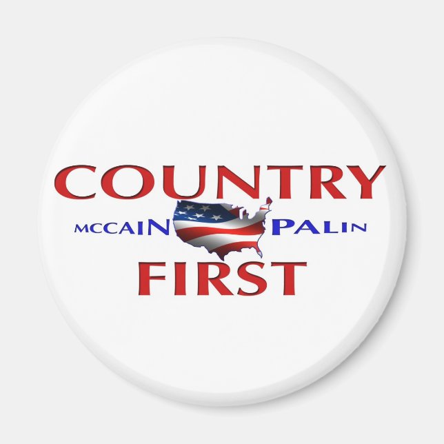 Country First John McCain Palin Magnet für Auto (Vorne)