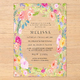 Country Floral Garden Brautparty Einladung