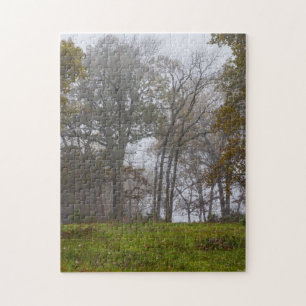 Country Foggy Fall Morning