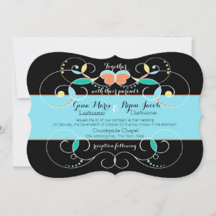 Country Folk Art Inspiriert Hochzeit Einladung