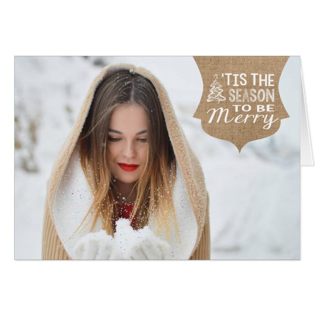 Country Foto Christmas Card (Vorderseite (Horizontal))