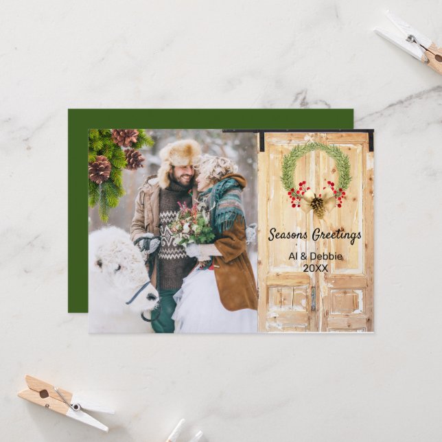 Country Foto Christmas Card Karte (Vorderseite/Rückseite Beispiel)