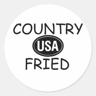 Country Fried Runder Aufkleber