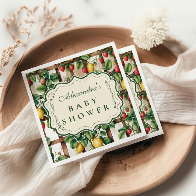 Country Fruit Garden Baby Shower Serviette (Von Creator hochgeladen)