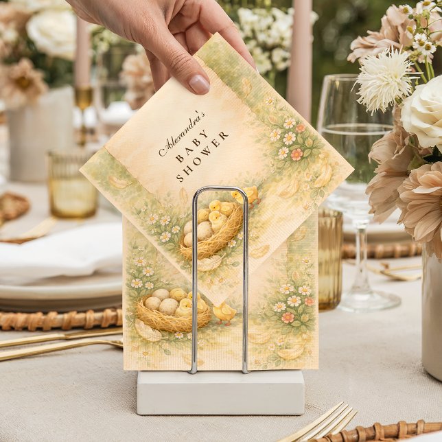 Country Garden Chicks Baby Shower Serviette (Von Creator hochgeladen)