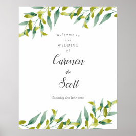 Country Garden Eucalyptus Greenerity Wedding Willk Poster