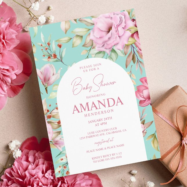 Country Garden Floral Baby shower Invitation (Créateur téléchargé)