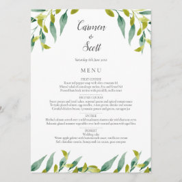 Country Garden Greenerity Wedding Menü Menükarte