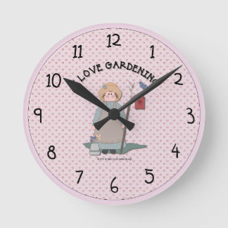 Country Garden Wall Clock Runde Wanduhr