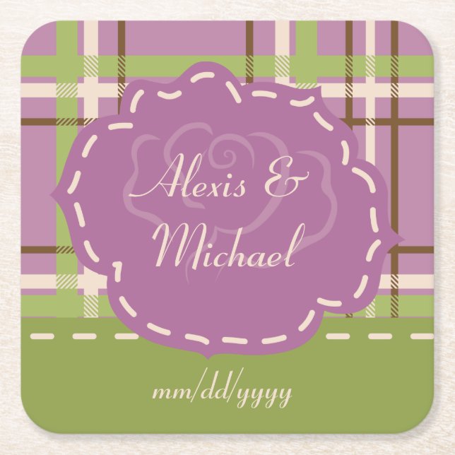Country Garden Wedding Paper Untersetzer (Vorderseite)