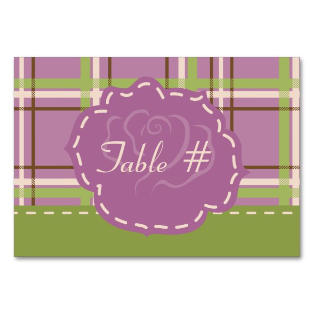Country Garden Wedding Table Card Tischnummer (Vorderseite)