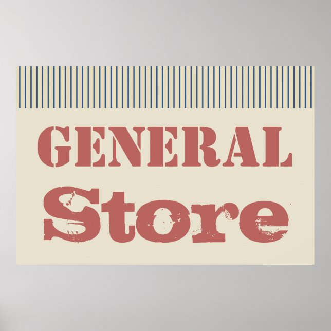 Country General Store Wall Art Poster Print Decke (Vorne)