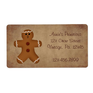 Country Gingerbrew Man Label