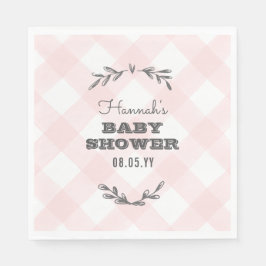 Country Gingham Baby Dusche Serviette