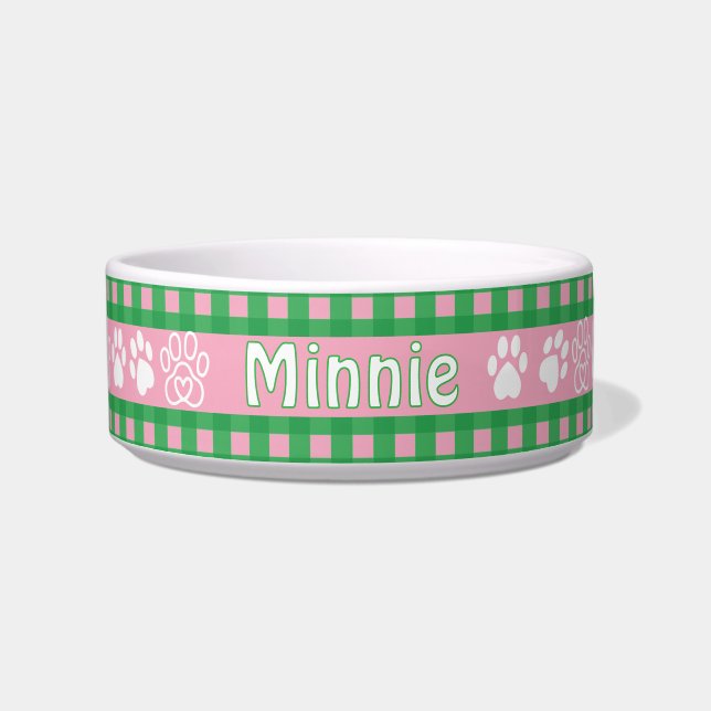 Country Gingham Pet Napf (Vorderseite)