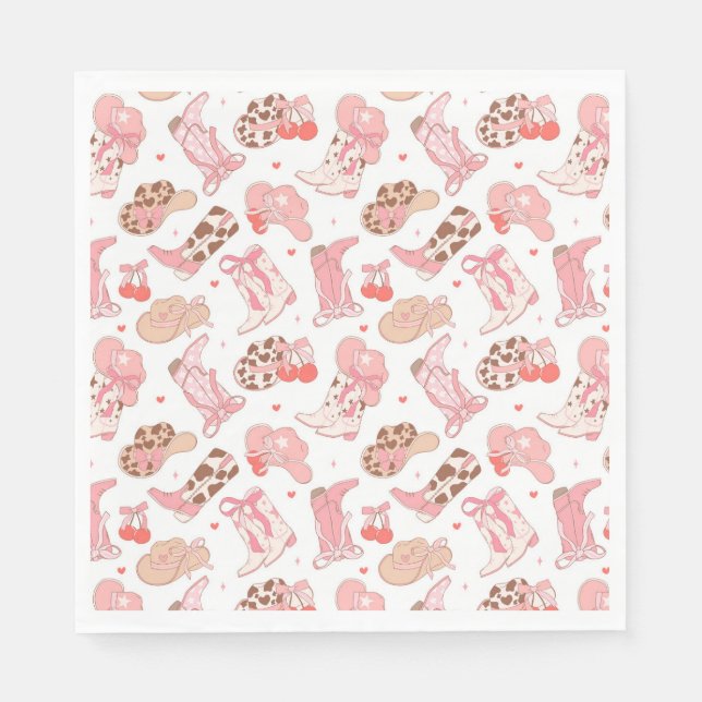 Country Girl Cowboy Boots n’ Hats Serviette (Vorderseite)