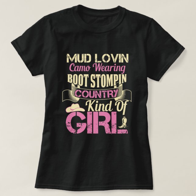 Country Girl Quotes Ladie T - Shirt (Design vorne)