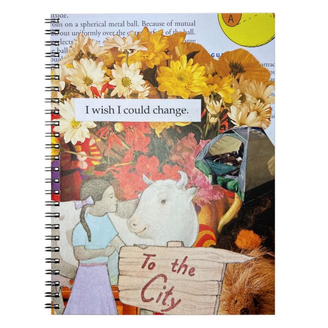Country Girl Seeks Change In The City A Collage  Notizblock (Vorderseite)