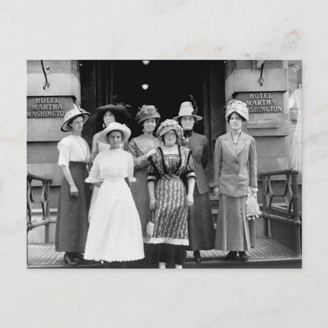 Country Girls nehmen New York, 1910 Postkarte (Vorderseite)