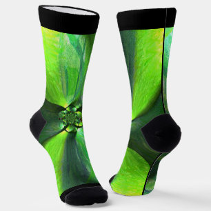 Country Green Leaf Fox Modern Socken