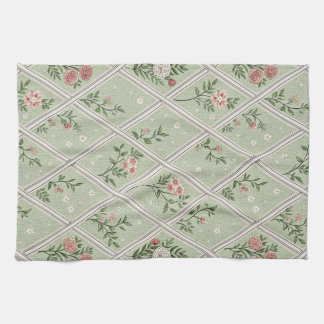 Country Green Vintage Flower  Geschirrtuch