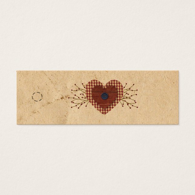 Country Heart Skinny Hang Tag (Vorderseite)
