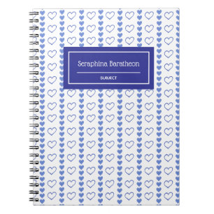 Country Heart Strip Muster Personalisiert Notizblock