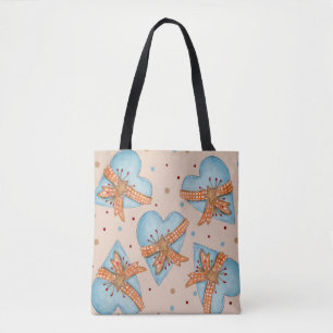 Country Hearts und Polka Dots Schultertasche Tasche