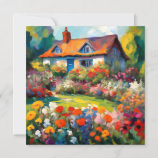 Country House Garden Blume Grußkarte Karte