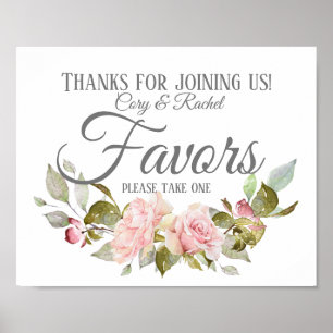 Country Hübsch Pink Roses Bouquet Favoriten Poster