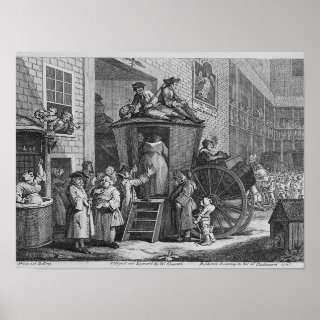 Country Inn Yard, 1747 Poster (Vorne)